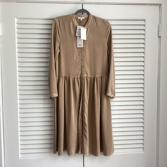 NWT Jake*s Casual Shirt Dress Camel size M - Picture 3 of 15